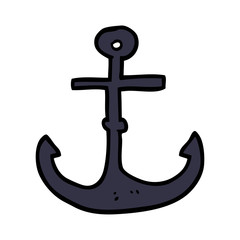 cartoon doodle ship anchor