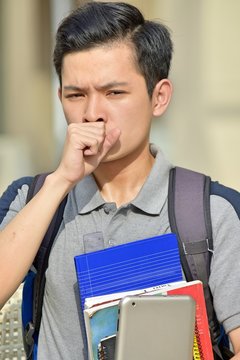 Boy Student Coughing