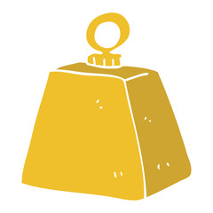 flat color illustration of a cartoon heavy weight