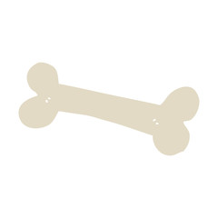 flat color style cartoon bone