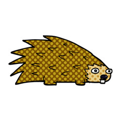 cartoon doodle spiky hedgehog