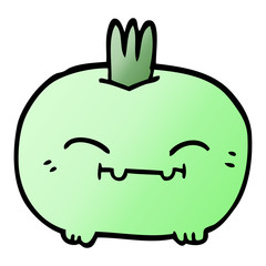 cartoon doodle happy root vegetable