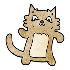 cartoon doodle dancing cat