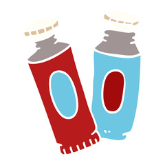 cartoon doodle paint tubes