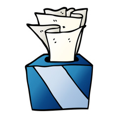 cartoon doodle box of tissues