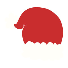 flat color style cartoon christmas hat