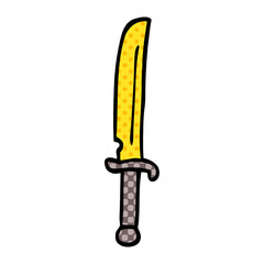 cartoon doodle bronze dagger