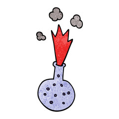 cartoon doodle chemical reaction