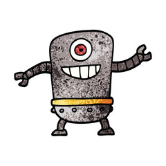 cartoon doodle robot