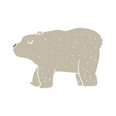 flat color style cartoon bear