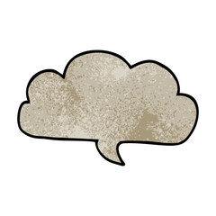 cartoon doodle cloud speech bubble