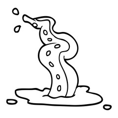 line drawing cartoon spooky tentacle