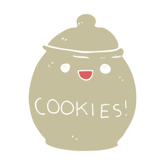 cute flat color style cartoon cookie jar
