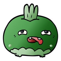 cartoon doodle happy root vegetable