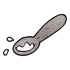 cartoon doodle ladle of food