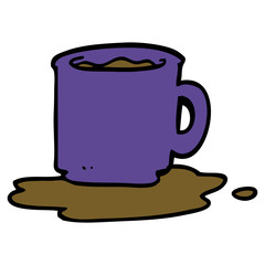 cartoon doodle mug of coffee