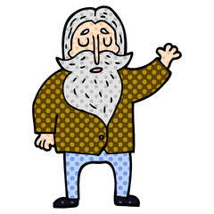 cartoon doodle bearded man