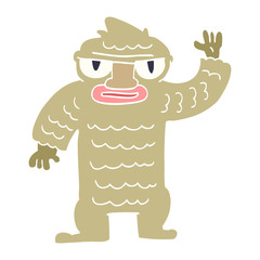 cartoon doodle big yeti