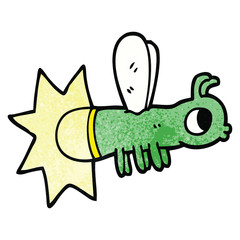 cartoon doodle glow bug