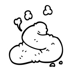 line drawing cartoon poop