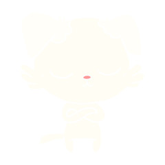 cute flat color style cartoon dog