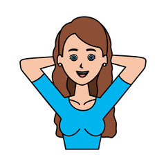 beautiful and young woman character