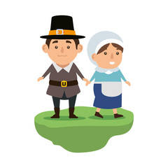pilgrims couple characters icon