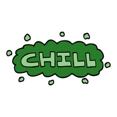 cartoon doodle chill symbol
