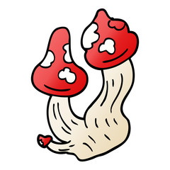 cartoon doodle deadly mushrooms