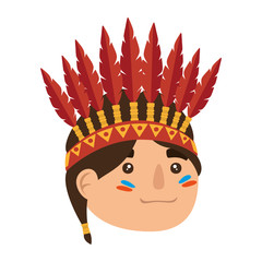 thanksgiving indigenus head character