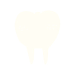 flat color style cartoon tooth