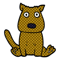 cartoon doodle calm dog
