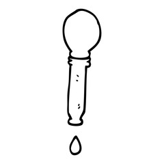 line drawing cartoon dripping pipette