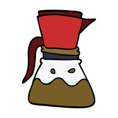 cartoon doodle filter coffee