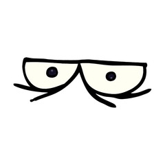 cartoon doodle staring eyes