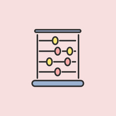 School abacus line icon. Element of color education for mobile concept and web apps illustration. Thin line icon for website design and development, app development