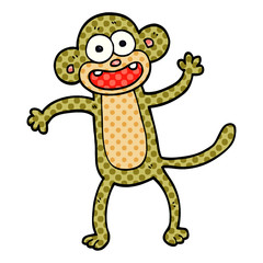 cartoon doodle crazy monkey