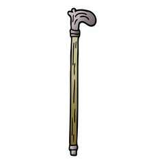 cartoon doodle walking stick