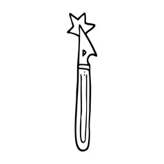 line drawing cartoon craft knife