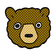cartoon doodle bear face