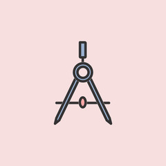 Dividers icon. Element of color education for mobile concept and web apps illustration. Thin line icon for website design and development, app development