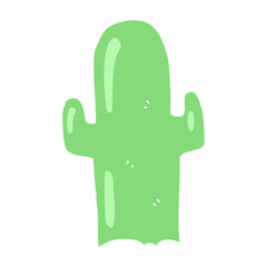 Obraz premium flat color illustration of a cartoon cactus