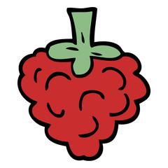 cartoon doodle raspberry
