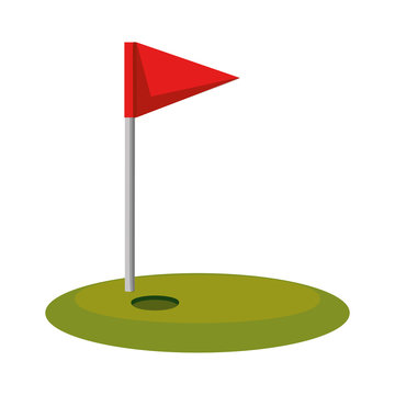 golf sport flag icon