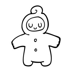 line drawing cartoon human baby
