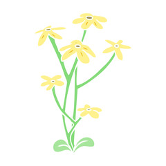 flat color style cartoon flower