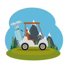 golf cart isolated icon