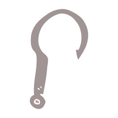 cartoon doodle fish hook