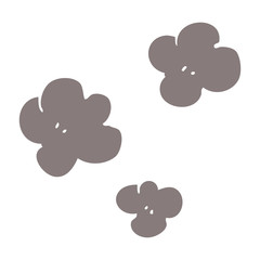 Fototapeta na wymiar flat color illustration of a cartoon smoke cloud symbol