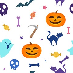 halloween seamless pattern